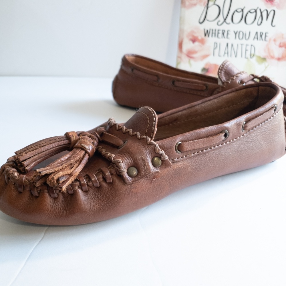 EUC Patricia Nash Domenica Leather Tassel Loafers